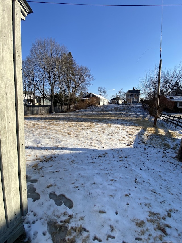 view of snowy yard