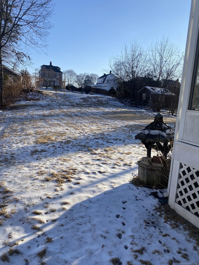 view of snowy yard