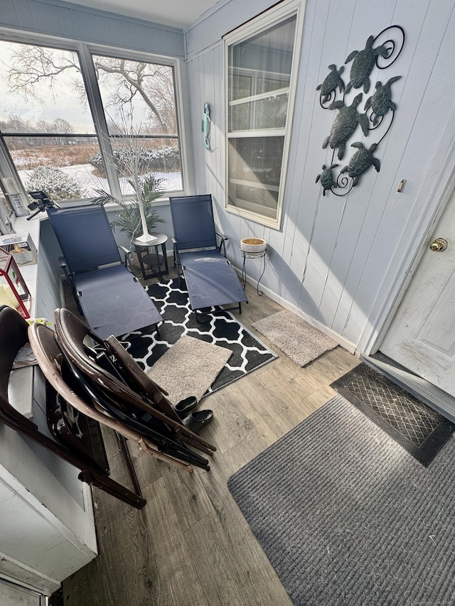 view of sunroom