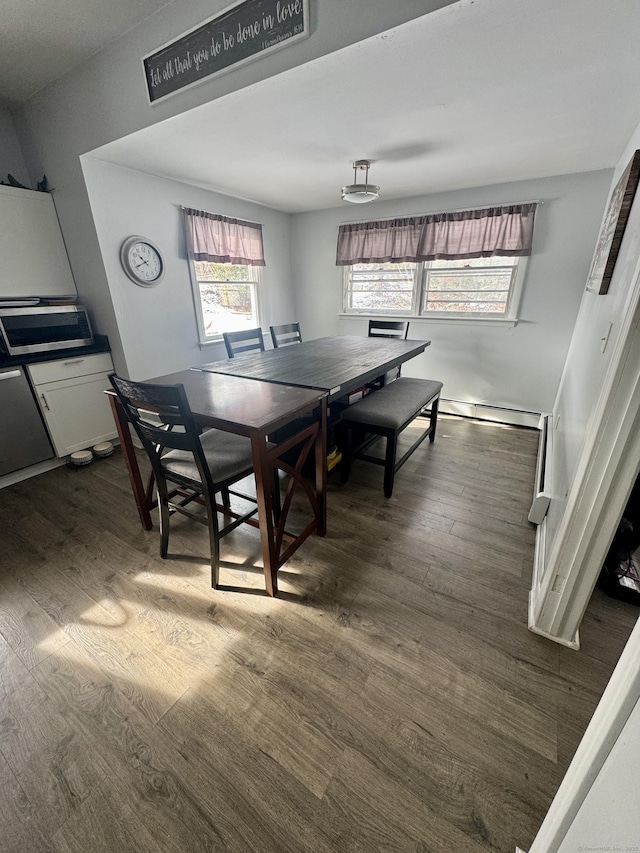 dining room featuring dark hardwood / wood-style floors