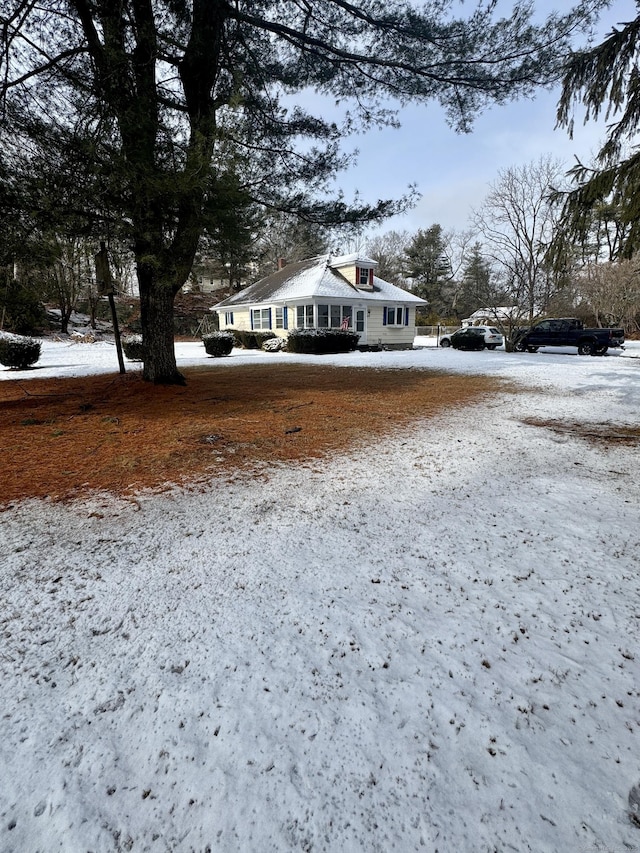 view of snowy yard