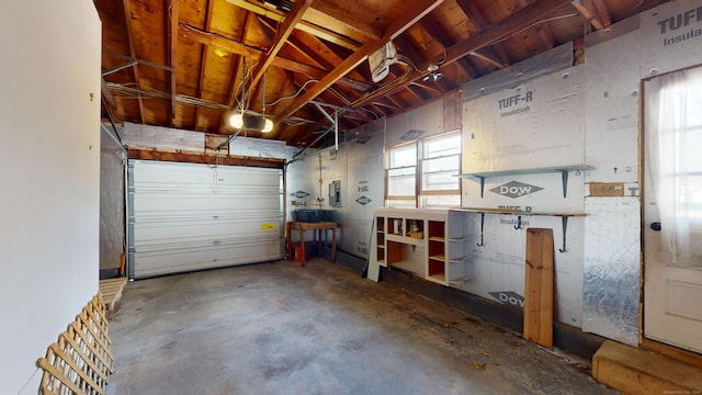 garage featuring electric panel