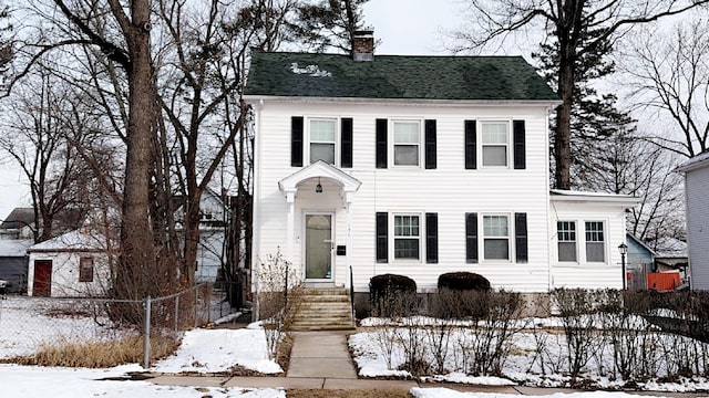 view of colonial home