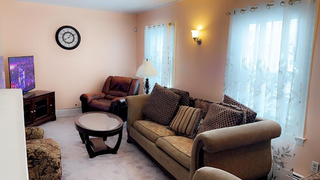 view of carpeted living room