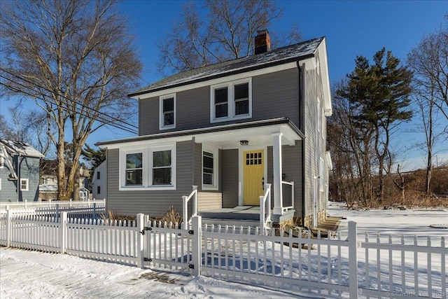 view of front of house with covered porch