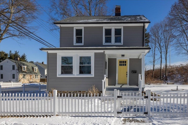 front facade featuring covered porch