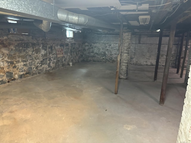 view of basement