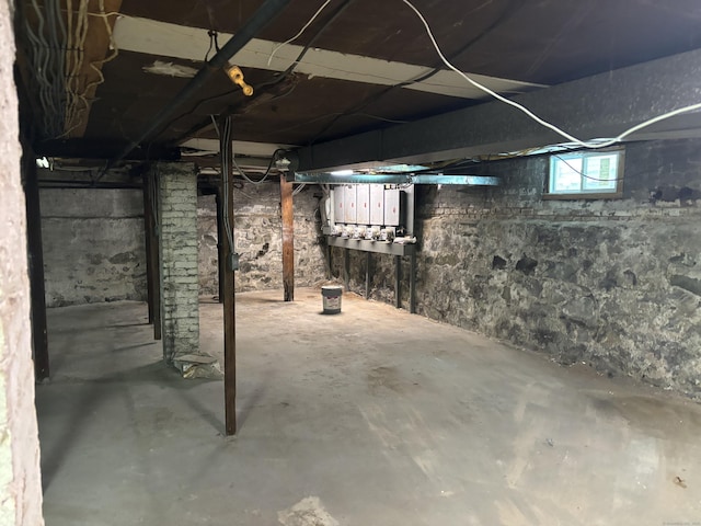 view of basement