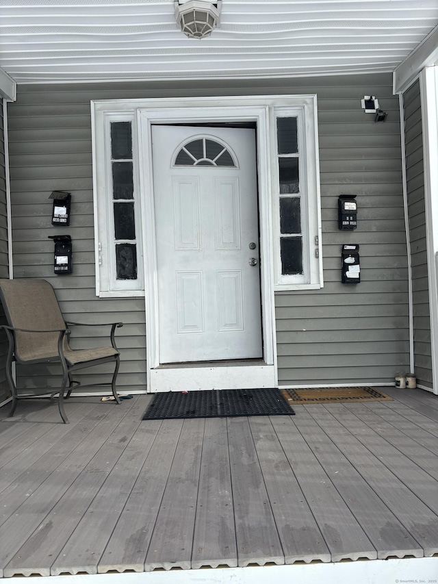 view of doorway to property