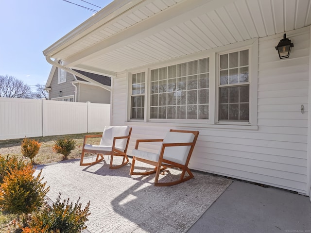 view of patio / terrace with fence