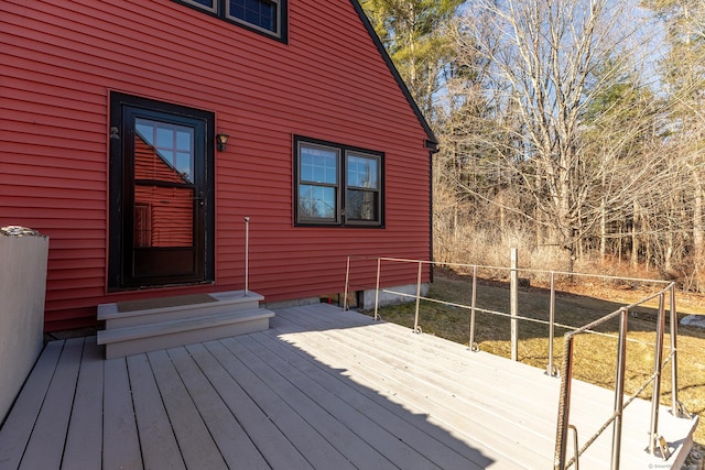 deck with fence