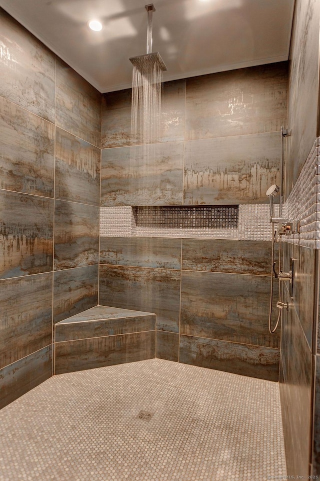bathroom featuring a shower