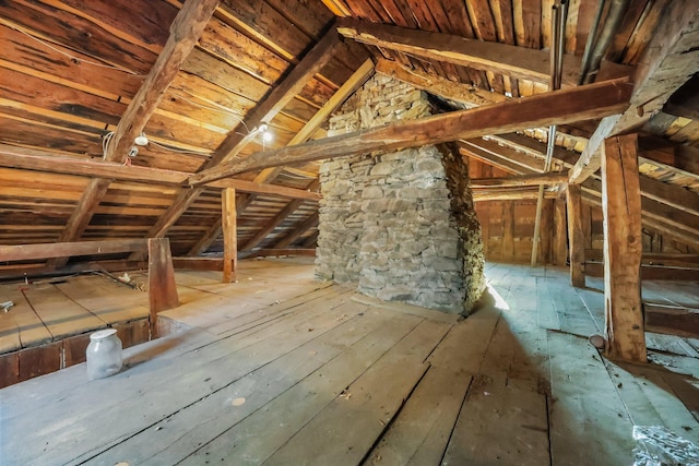 view of attic