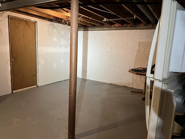 view of basement