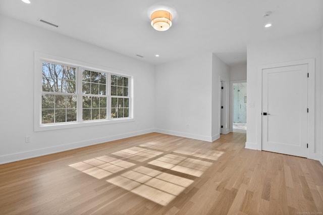 empty room featuring light hardwood / wood-style flooring