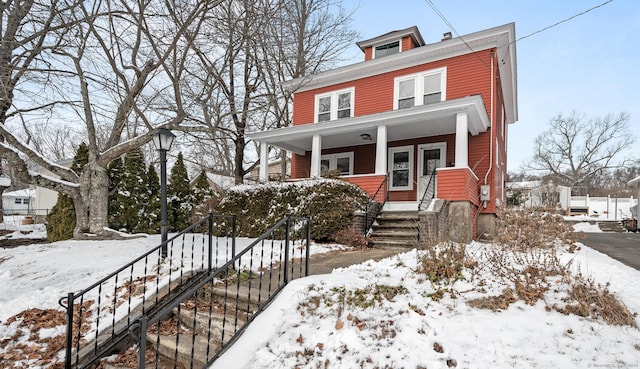 view of front of home with a porch