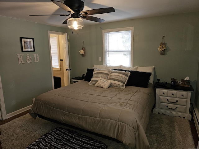 bedroom with ceiling fan