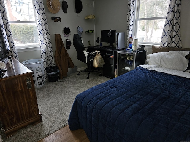 view of carpeted bedroom