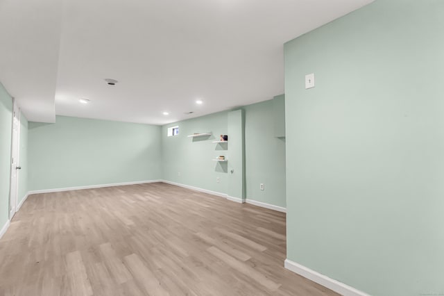 empty room featuring light hardwood / wood-style flooring