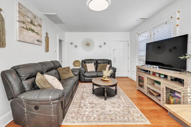 living room featuring hardwood / wood-style floors