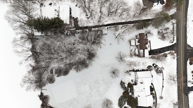 view of snowy aerial view