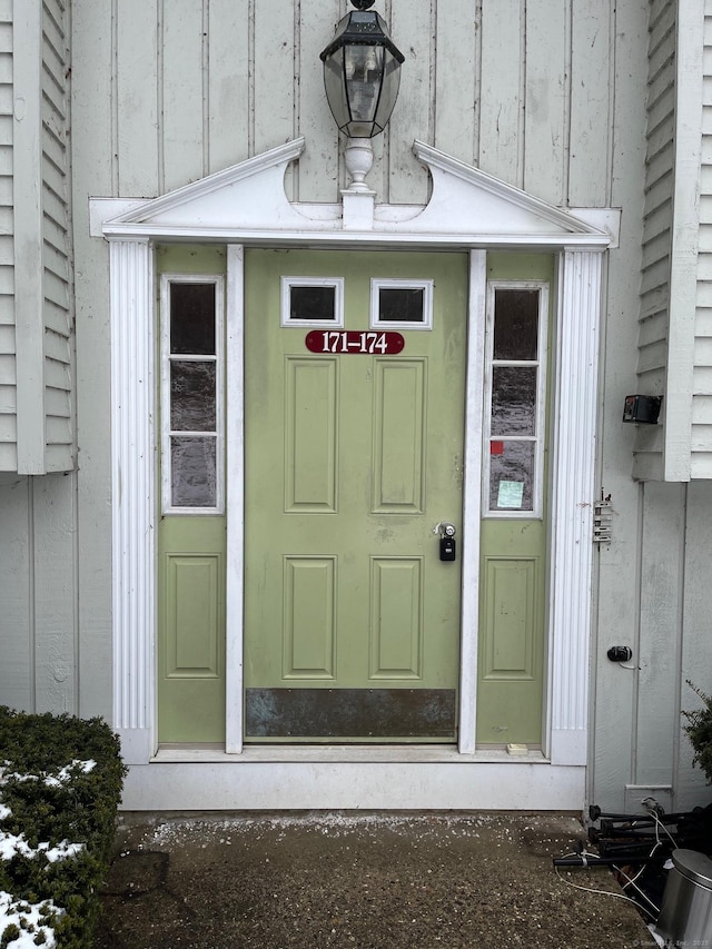 view of doorway to property