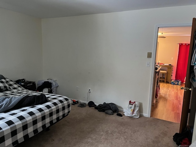 view of carpeted bedroom