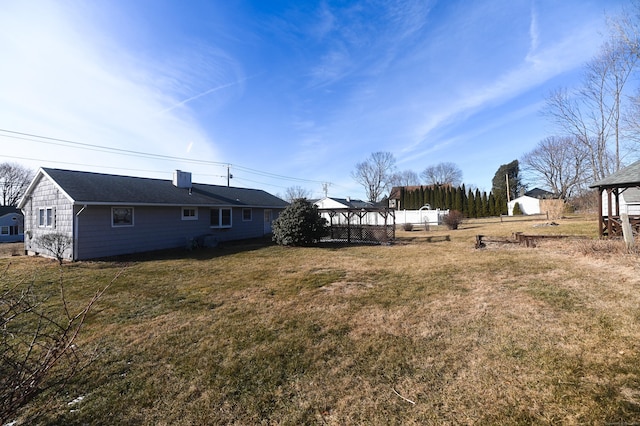 view of yard featuring a gazebo