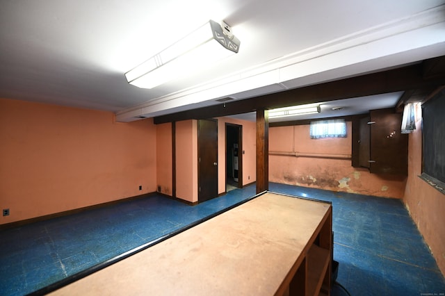 view of basement