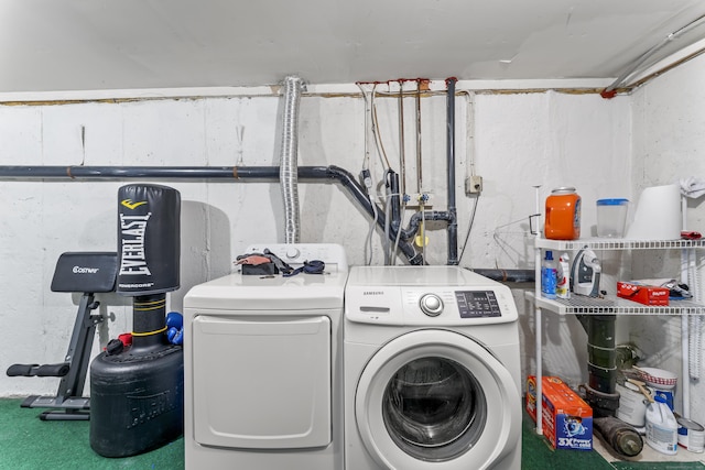 laundry area featuring laundry area and separate washer and dryer