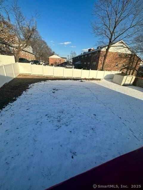 view of snowy yard