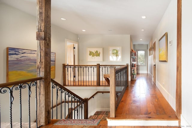 hall featuring hardwood / wood-style flooring