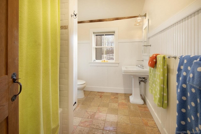 bathroom with toilet and sink