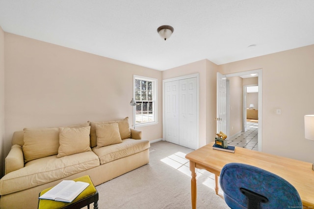 view of carpeted living room