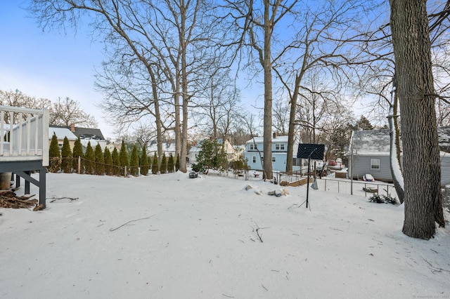 view of snowy yard