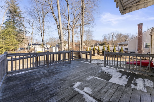 view of wooden deck