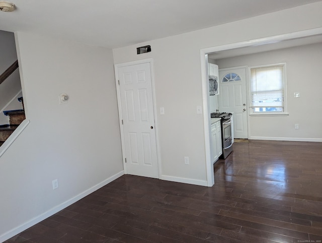 interior space featuring dark wood-type flooring