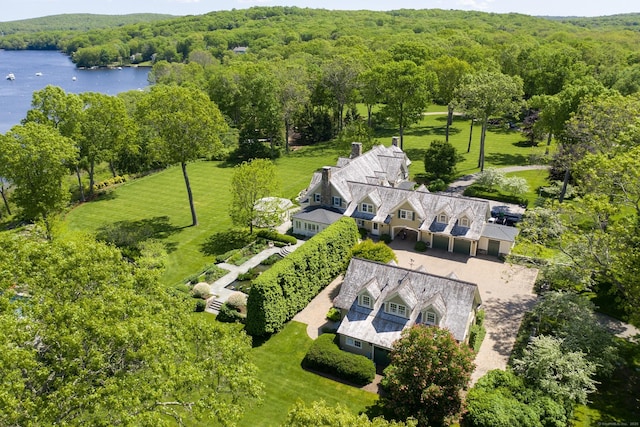 109 Elys Ferry Rd, Lyme, CT 06371 - view of subject property with a heavily wooded area and a nearby body of water