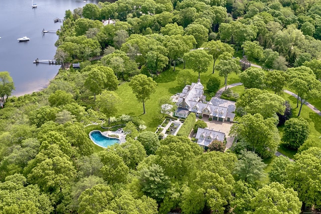 109 Elys Ferry Rd, Lyme, CT 06371 - aerial view of a nearby body of water and a pool area