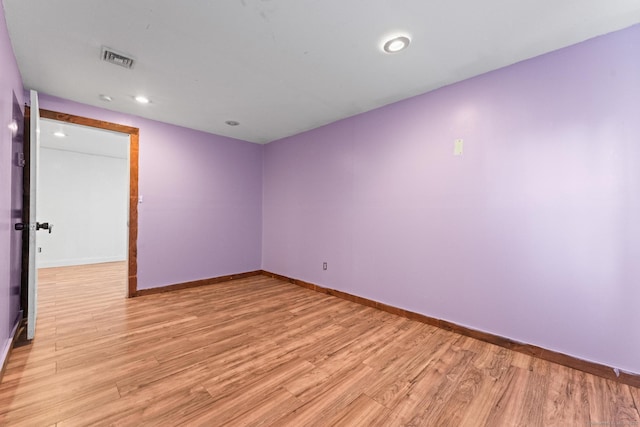 empty room featuring light hardwood / wood-style floors