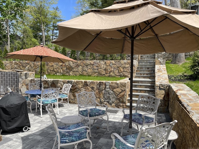 view of patio / terrace featuring grilling area