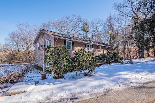 view of snowy exterior