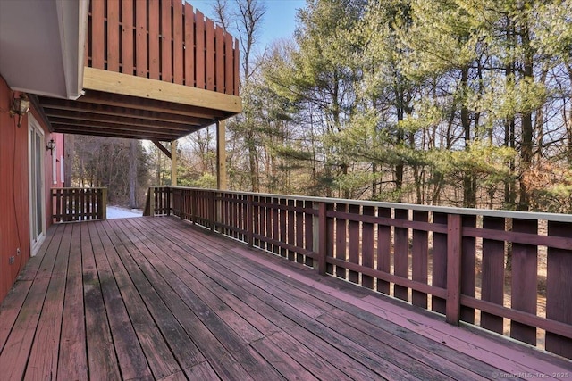 view of wooden deck