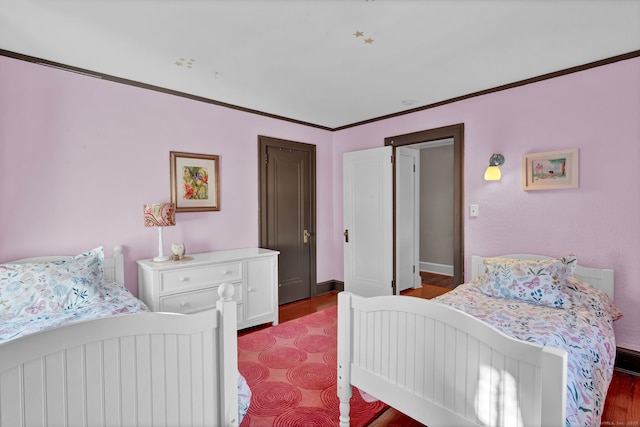 bedroom featuring ornamental molding