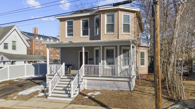 view of front of home featuring a porch