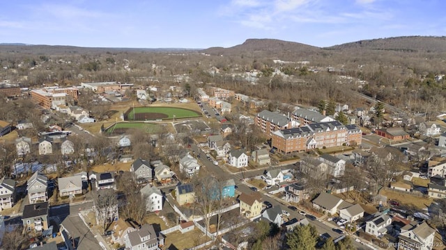 aerial view featuring a mountain view