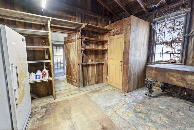 interior space with white refrigerator