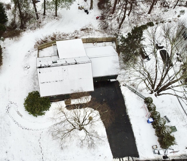 view of snowy aerial view