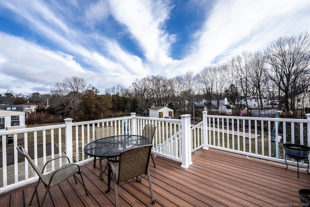 view of wooden deck