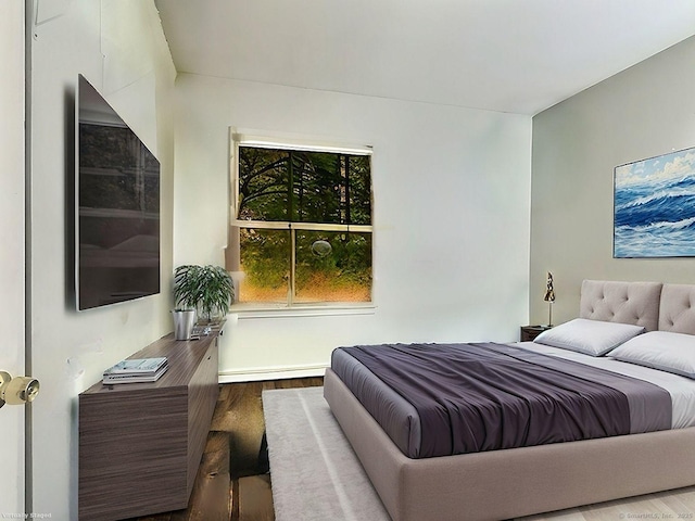 bedroom featuring wood-type flooring